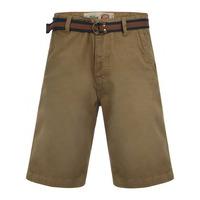 Mens Tokyo Laundry Armel bronze shorts with belt