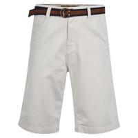 mens tokyo laundry armel ivory shorts with belt