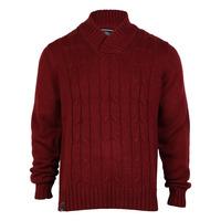 Men\'s Dissident Innis Wool Blend Jumper in Oxblood