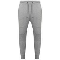 Mens Dominic Qutory Panel Joggers with Zip Cuffs in Grey Marl