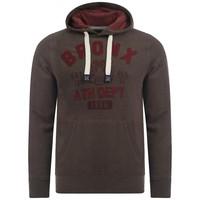 Mens Bronx appliqué hoodie in grey