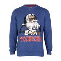 Merry Christmas Santa blue sweatshirt Xmas jumper