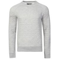 mens nicholas triangle quilt sweatshirt in grey marl