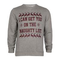 Merry Christmas Naughty Xmas grey jumper sweatshirt