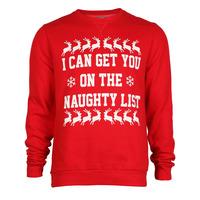 Merry Christmas Naughty Xmas red jumper sweatshirt