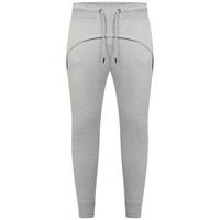 mens patrick curved panel cuffed joggers in light grey