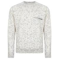 Mens Bryan Slub Sweatshirt in Cream Space Dye