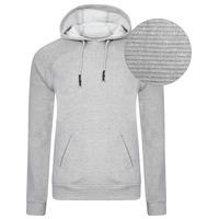 Mens Joel Qutory Pull Over Hoodie in Grey Marl