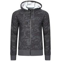 mens timothy camouflage zip up hoodie in blue