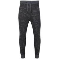 mens josh camouflage horizonal panel joggers in blue