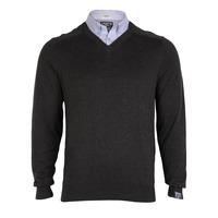 Mens Kensington Dockside Lloyd Cotton Jumper in charcoal