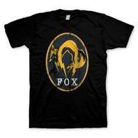 Metal Gear Solid V : Ground Zeroes Fox Logo Black T-shirt - Size Large