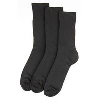 mens plain black bamboo socks 3 pack size 6 11