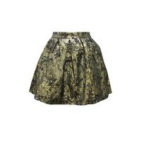 metallic jacquard skater skirt