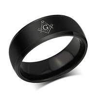 Men\'s Titanium Steel Ring Free and Accepted Masons Party / Daily / Casual 1pc Band Rings Christmas Gifts