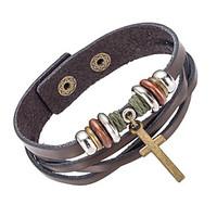 Men\'s Leather Bracelet Jewelry Natural Fashion Leather Alloy Irregular Jewelry For Special Occasion Gift Sports 1pc