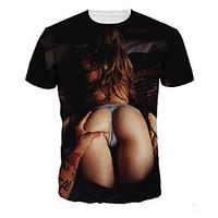 Men/women lovers short sleeve T-shirt, 3D creative tops