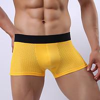 Men Sexy Push-Up Sports Solid Boxers Underwear, Nylon Modal