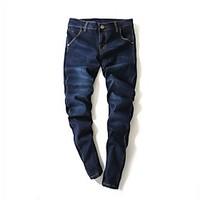 mens mid rise micro elastic skinny pants simple skinny solid