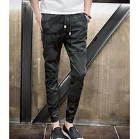 mens mid rise micro elastic chinos pants simple slim camouflage