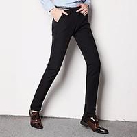 mens mid rise strenchy chinos pants simple skinny solid