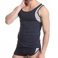 Men\'s Polyester Undershirt Pajamas Bottoming Vest Outdoor Sports Vest Men\'s Underwear