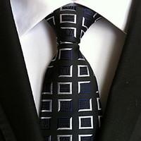 Men Wedding Cocktail Necktie At Work White Black Colors Tie