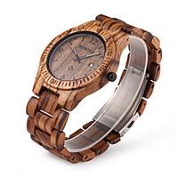 mens wrist watch unique creative watch wood watch calendar quartz japa ...