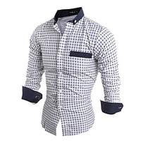 mens casualdaily chinoiserie shirt solid classic collar long sleeve co ...