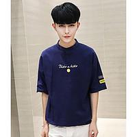 mens daily casual casualdaily simple spring summer t shirt embroidery  ...