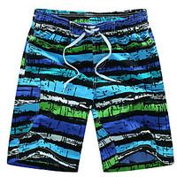 Men\'s Plus Size Loose Sweatpants Shorts Pants, Casual/Daily Beach Sports Boho Active Striped Print Color Block Patchwork Mid Rise