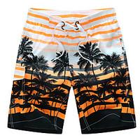 Men\'s Plus Size Loose Sweatpants Shorts Pants, Casual/Daily Beach Sports Boho Active Print Color Block Patchwork Mid RiseDrawstring
