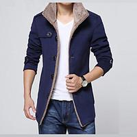 mens casualworkplus sizes pure long sleeve regular coat woolfleecexks7 ...