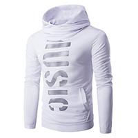 mens casualdaily sports active hoodie letter stand micro elastic cotto ...