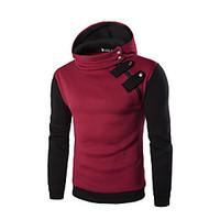 mens casualdaily active simple street chic hoodie color block micro el ...