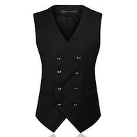 mens sleeveless regular blazer cotton acrylic polyester solid 916194