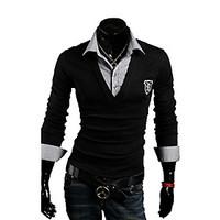 Men\'s Long Sleeve Polo Casual Pure