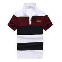 mens short sleeve polo cotton polyester casual work formal sport plus  ...