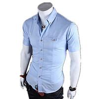 Men\'s Fashion Casual Pure Color Short-Sleeved Shirt 7 Colors