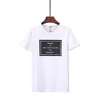 mens casualdaily simple t shirt solid letter round neck short sleeve c ...