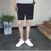 Men\'s Loose Chinos / Sweatpants Pants, Casual/Daily Active Color Block Mid Rise Drawstring Cotton Micro-elastic All Seasons