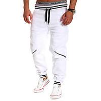 mens straight chinos pants casualdaily active solid mid rise drawstrin ...