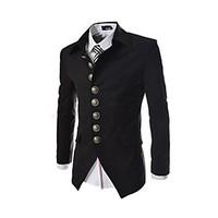 mens going out vintage spring blazer solid shirt collar long sleeve re ...