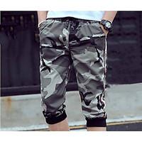 mens mid rise micro elastic chinos pants simple slim camouflage