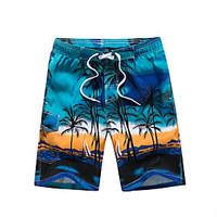 Men\'s Plus Size Loose Chinos Shorts Pants, Casual/Daily Beach Sports Boho Active Print Color Block Patchwork Mid Rise Drawstring Elasticity