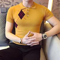 mens casualdaily regular pullover solid shirt collar short sleeve rayo ...