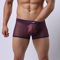 mens whiteblackblue sexy perspective mesh boxer briefs