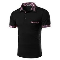 mens short sleeve polo cotton casual sport pure