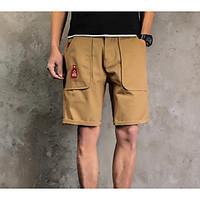 mens mid rise micro elastic shorts pants street chic loose solid