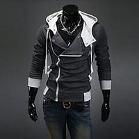 mens plus size casualdaily simple hoodie jacket solid cotton polyester ...